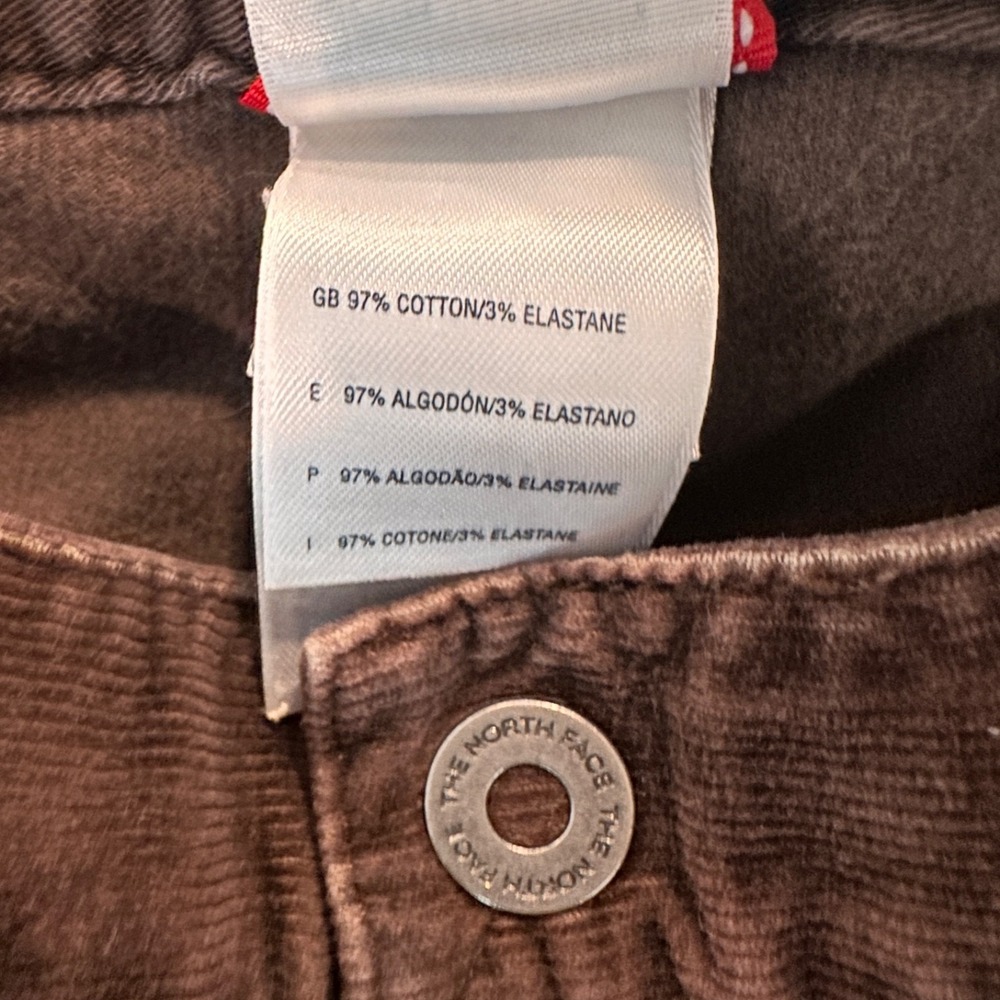 The North Face Brown Women's Corduroy Pants Size 8 Gorpcore Hiking Outdoorsy - Picture 6 of 12
